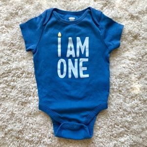 I AM ONE baby onesie